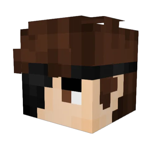 Suialtin Minecraft avatar head, 3D render