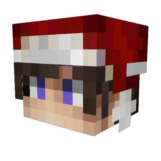 Suicid3rX Minecraft avatar head, 3D render