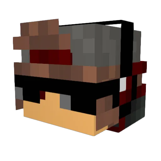Suicida1Badger Minecraft avatar head, 3D render