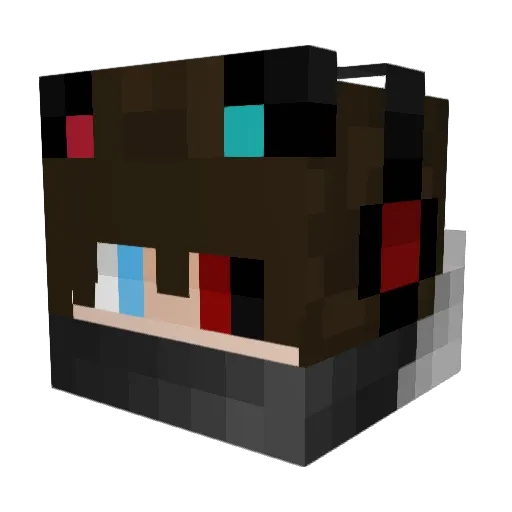 SuicidalWolf Minecraft avatar head, 3D render