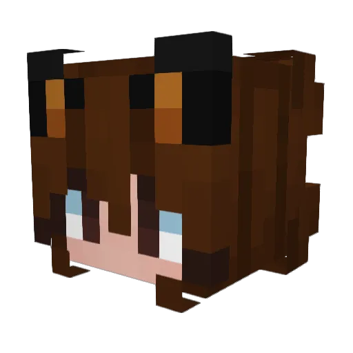 SuicieUwU Minecraft avatar head, 3D render