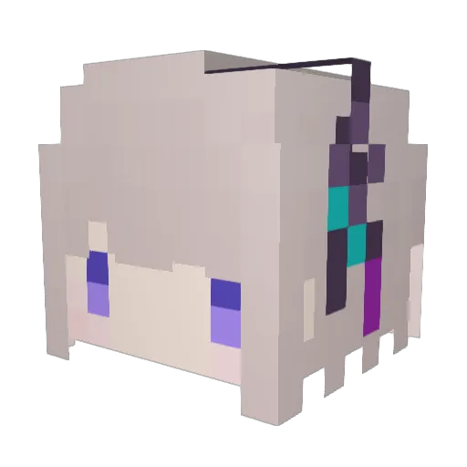 Suika_Melon Minecraft avatar head, 3D render