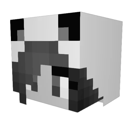 Suikachan Minecraft avatar head, 3D render