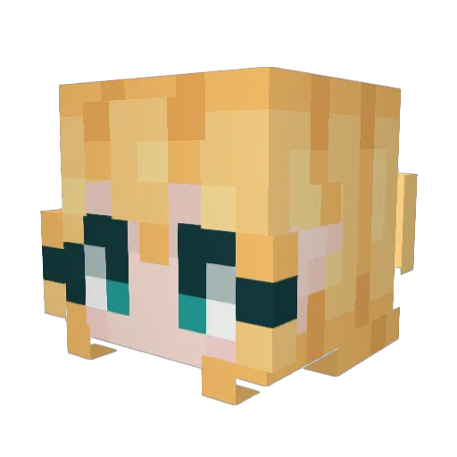 Suilimea Minecraft avatar head, 3D render