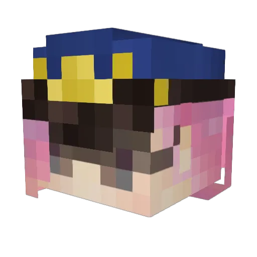 Suiran Minecraft avatar head, 3D render