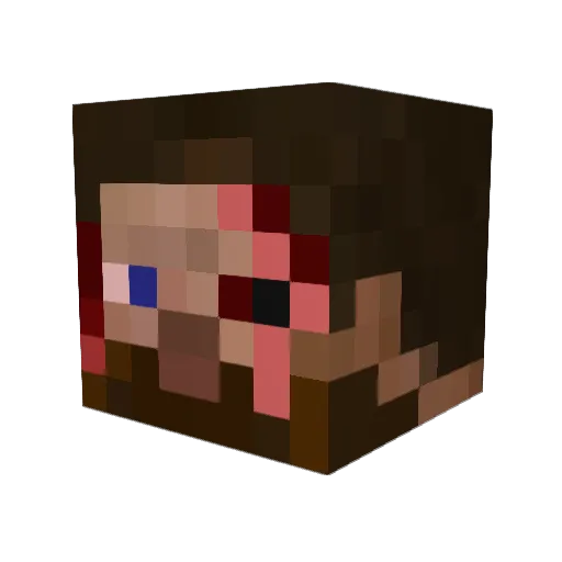 Suisei__Chan Minecraft avatar head, 3D render