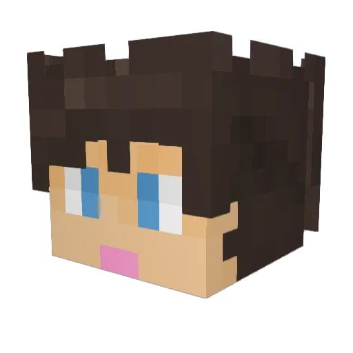 SuitLA Minecraft avatar head, 3D render