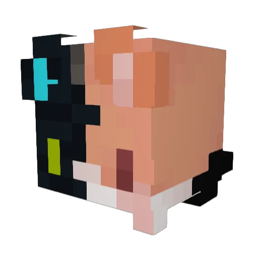 SuitableM1nk Minecraft avatar head, 3D render