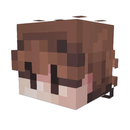 Suitai Minecraft avatar head, 3D render