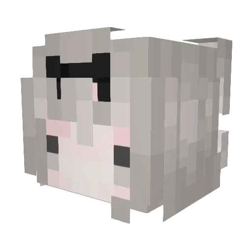 Suitcf Minecraft avatar head, 3D render