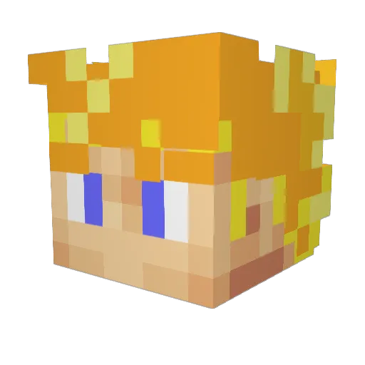 Suite16 Minecraft avatar head, 3D render