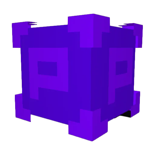 SuitedPurp Minecraft avatar head, 3D render