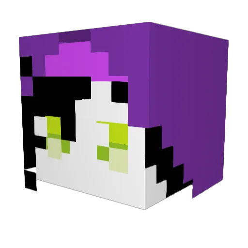Suitofcards Minecraft avatar head, 3D render