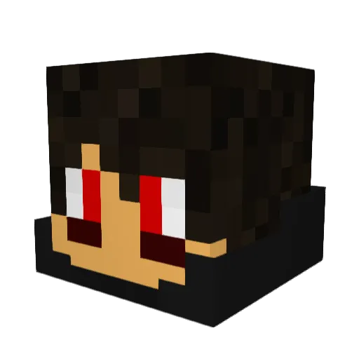 Suizhiro Minecraft avatar head, 3D render