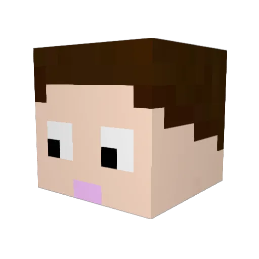 Sukeko2 Minecraft avatar head, 3D render