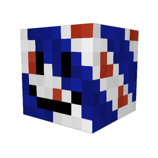 Sukerbolle Minecraft avatar head, 3D render
