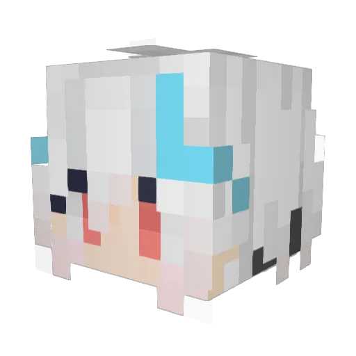 Sukho_lorLong Minecraft avatar head, 3D render