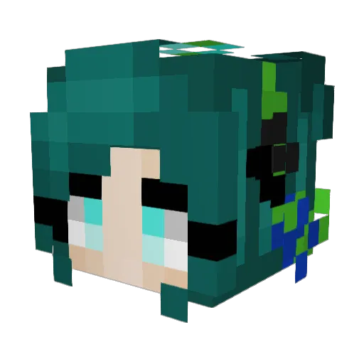 Suki_Fong Minecraft avatar head, 3D render
