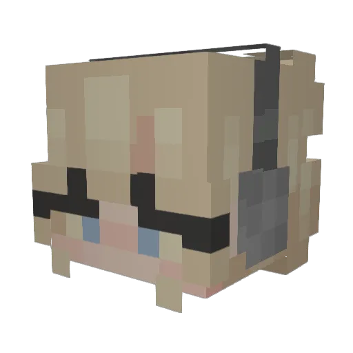 Suki_Innit Minecraft avatar head, 3D render