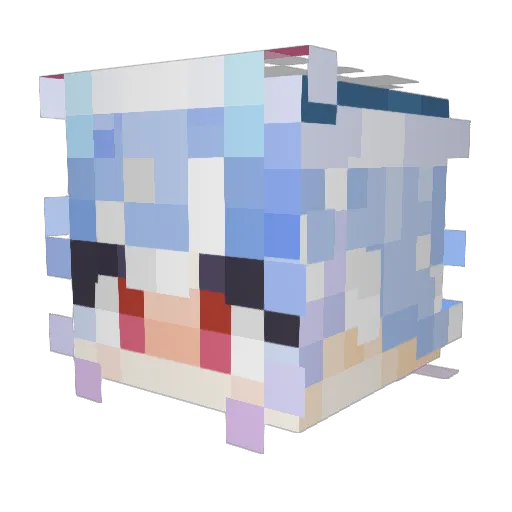 Suki_Tuki Minecraft avatar head, 3D render
