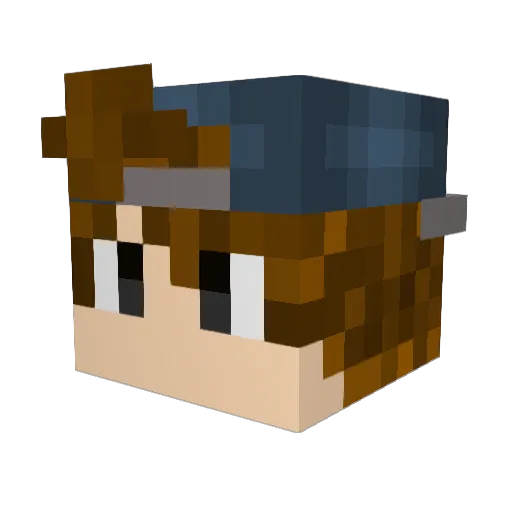 SukiiSushii Minecraft avatar head, 3D render