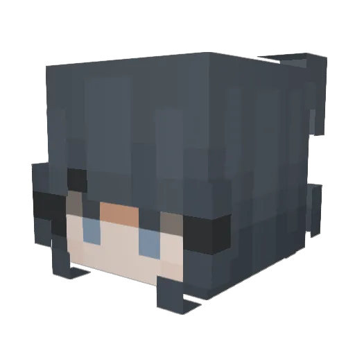 SukikoYukiko Minecraft avatar head, 3D render