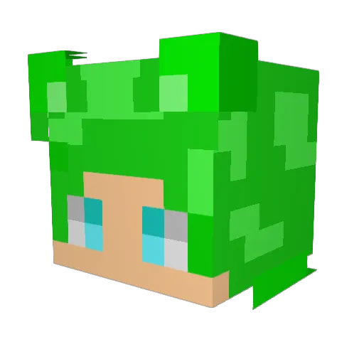 Sukinoe Minecraft avatar head, 3D render