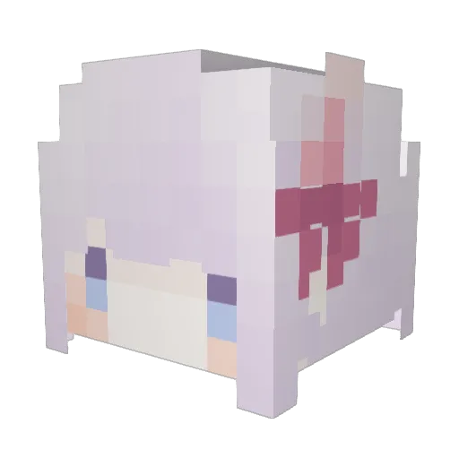 Sukioe_ Minecraft avatar head, 3D render