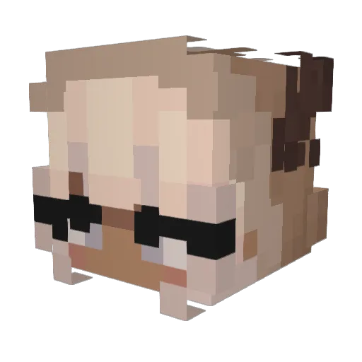 SukiruQ Minecraft avatar head, 3D render