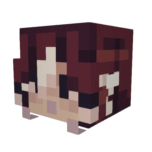 Sukitoru Minecraft avatar head, 3D render