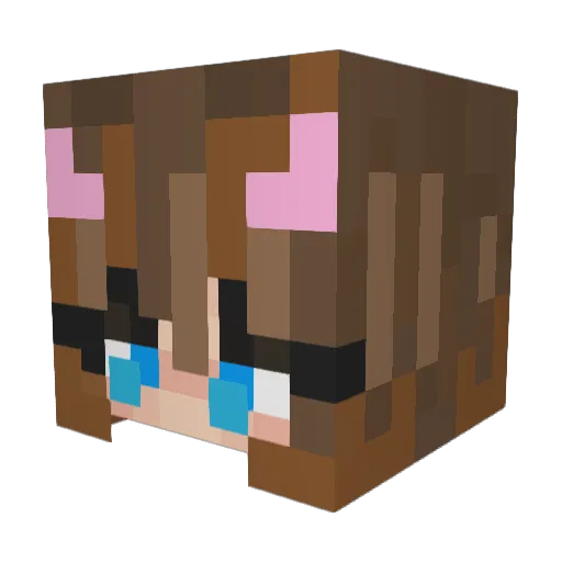 Sukitt3 Minecraft avatar head, 3D render