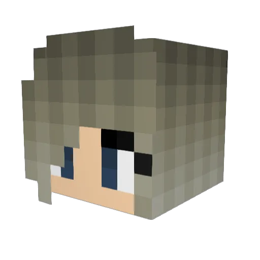Sukkeltjuh Minecraft avatar head, 3D render