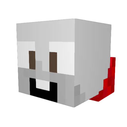 SukkerBomben Minecraft avatar head, 3D render
