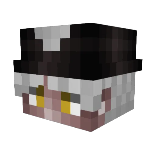 SukkerFri Minecraft avatar head, 3D render