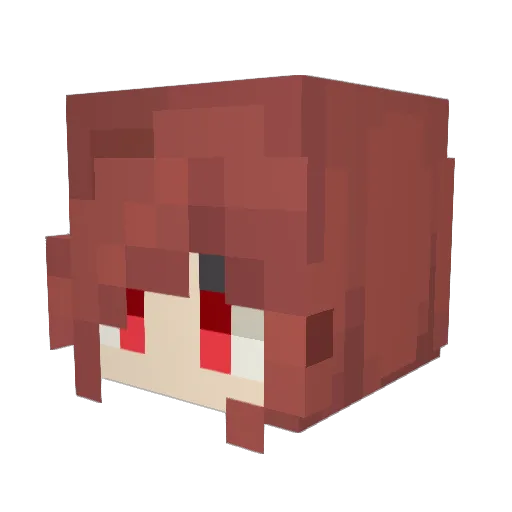 Sukoshi_Kyori Minecraft avatar head, 3D render
