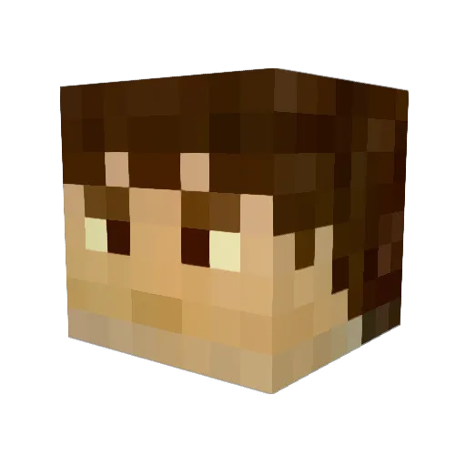 Sukotto82b Minecraft avatar head, 3D render