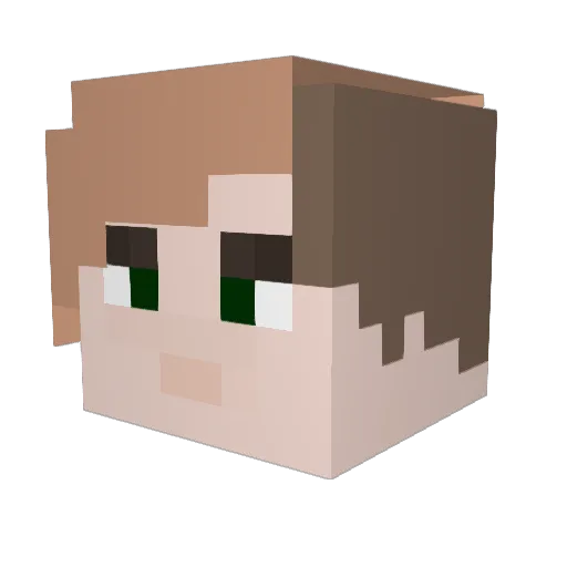 Sukurin Minecraft avatar head, 3D render