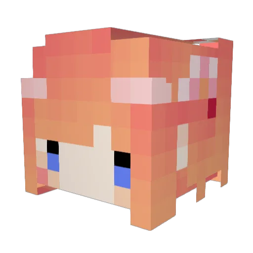 Sukyu Minecraft avatar head, 3D render