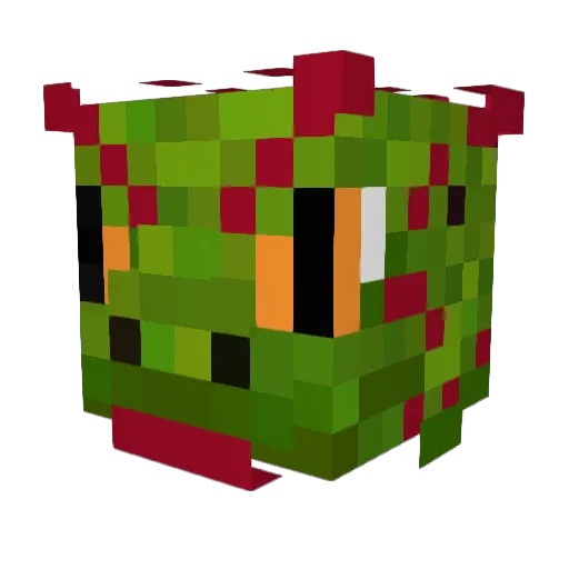 Sul16 Minecraft avatar head, 3D render
