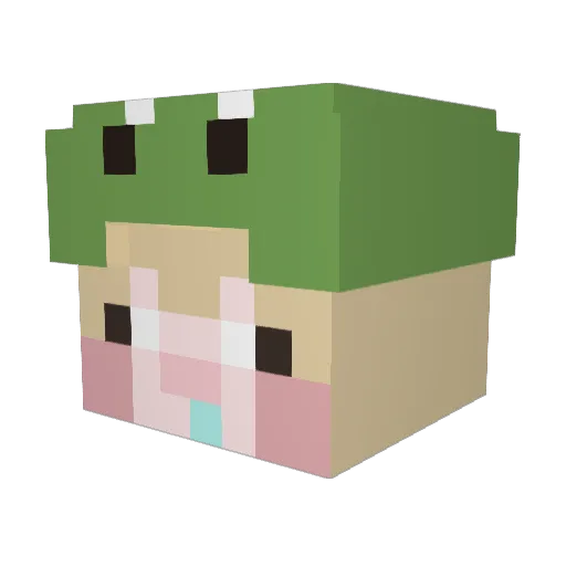 SulYee Minecraft avatar head, 3D render