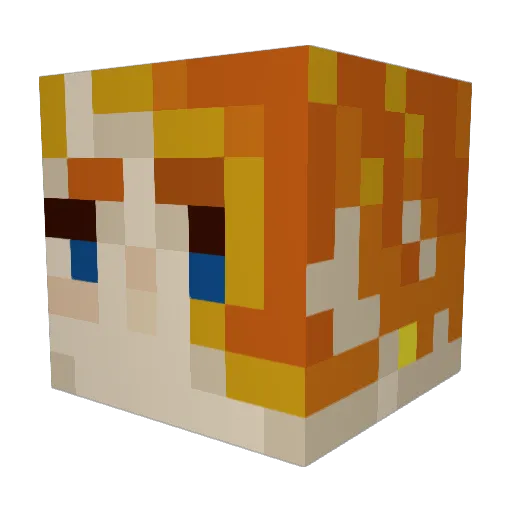 Sulan831 Minecraft avatar head, 3D render