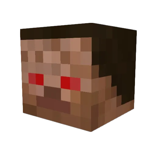 Sulciskin Minecraft avatar head, 3D render