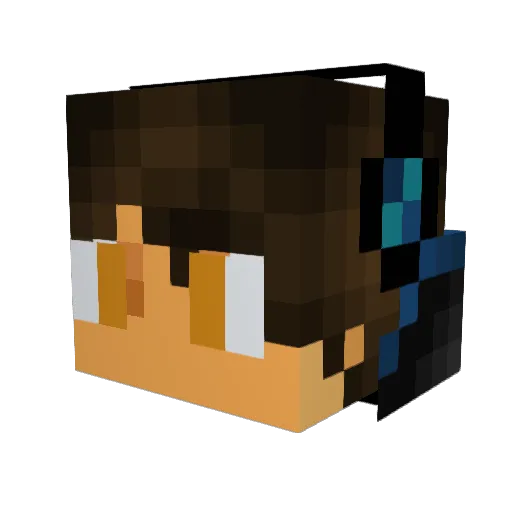 Sulevidk Minecraft avatar head, 3D render