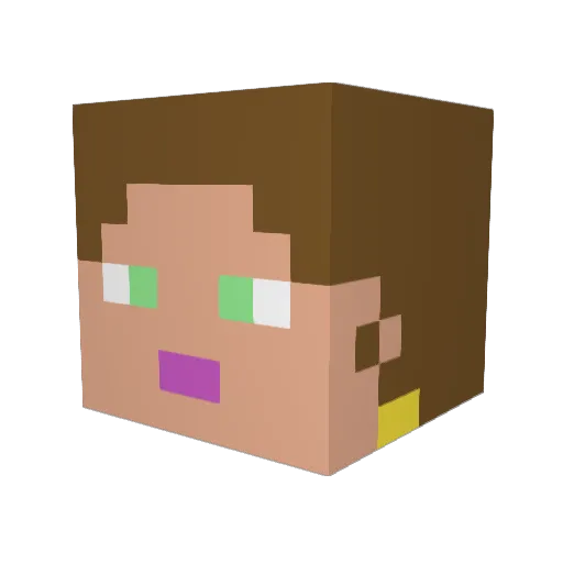 Suleyman_1 Minecraft avatar head, 3D render