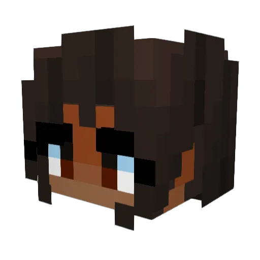 SulfurAnim8s Minecraft avatar head, 3D render