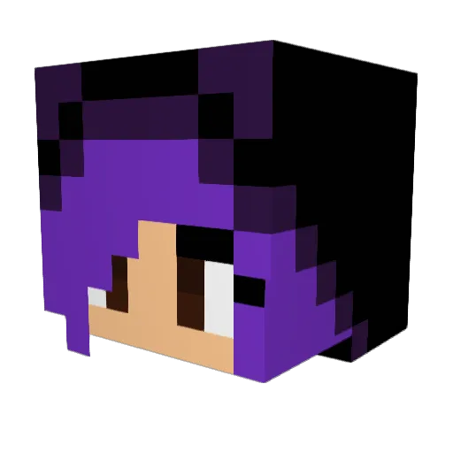 Suliett Minecraft avatar head, 3D render