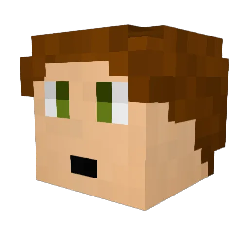Sulimma Minecraft avatar head, 3D render