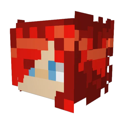 Suliora Minecraft avatar head, 3D render