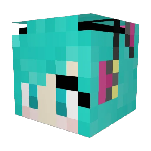 Sulkaeda Minecraft avatar head, 3D render
