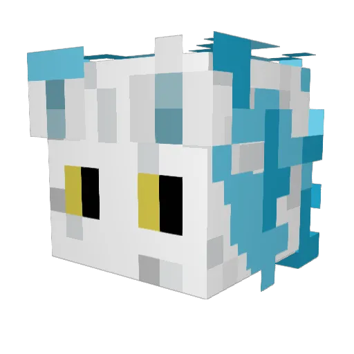 Sulktion Minecraft avatar head, 3D render